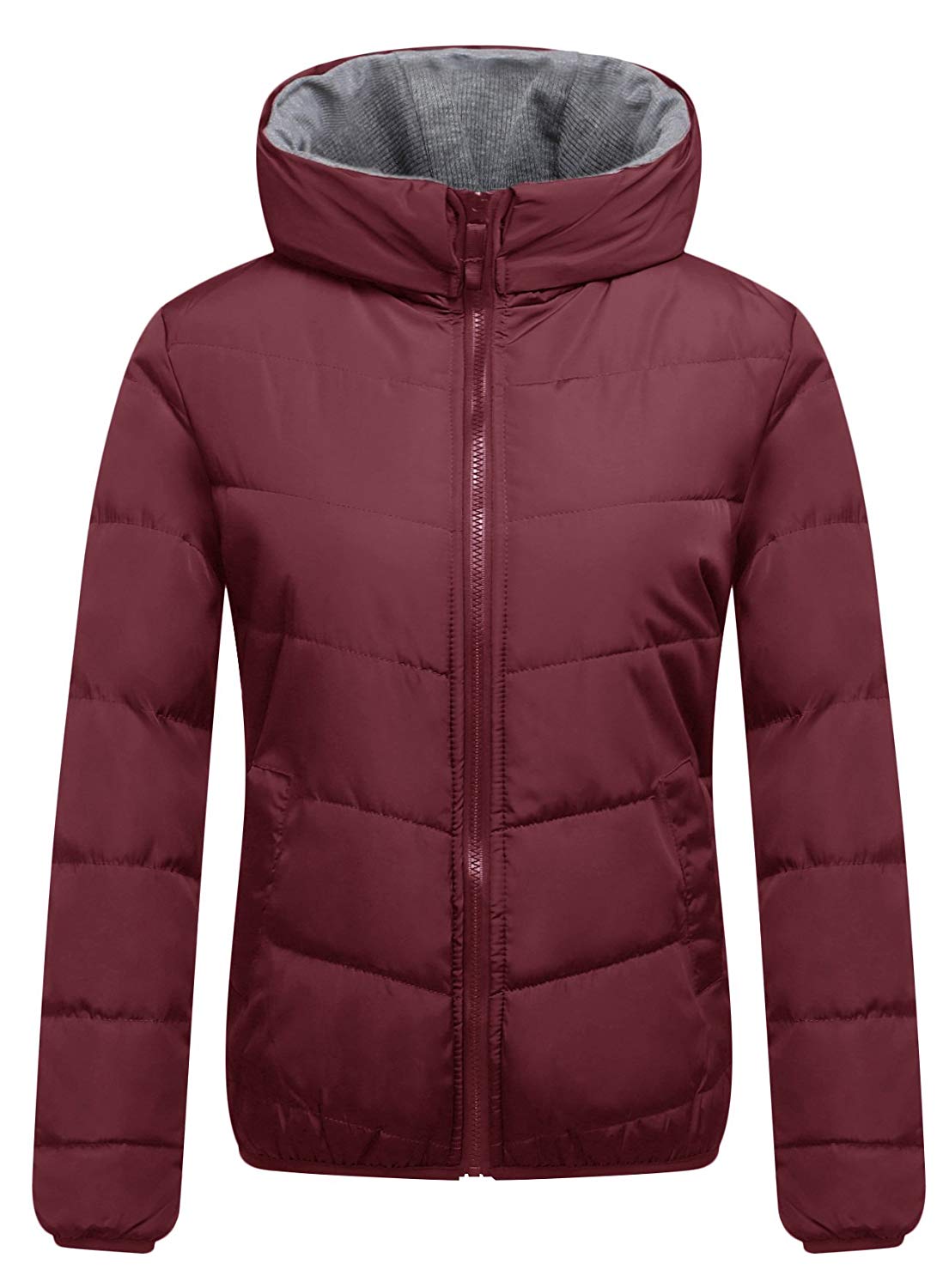 W324 Women's Quilted Puffer Padded Jacket with Hooded